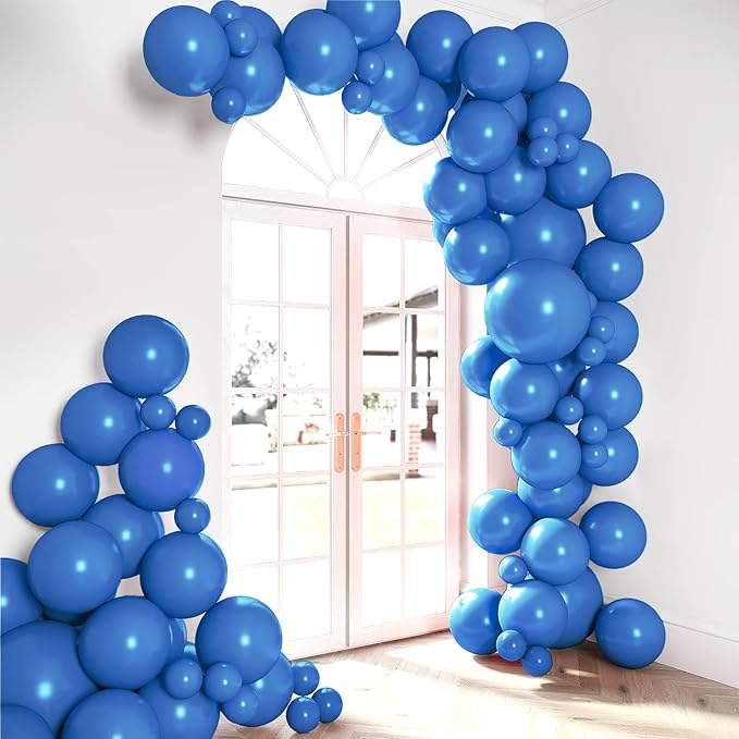 HOUSE OF PARTY Royal Blue Balloons - Royal Blue Balloon Garland Kit | 5/12/18 Inch Navy Blue Balloons for Birthday Decorations, Graduation, Christmas, Wedding and Baby Shower