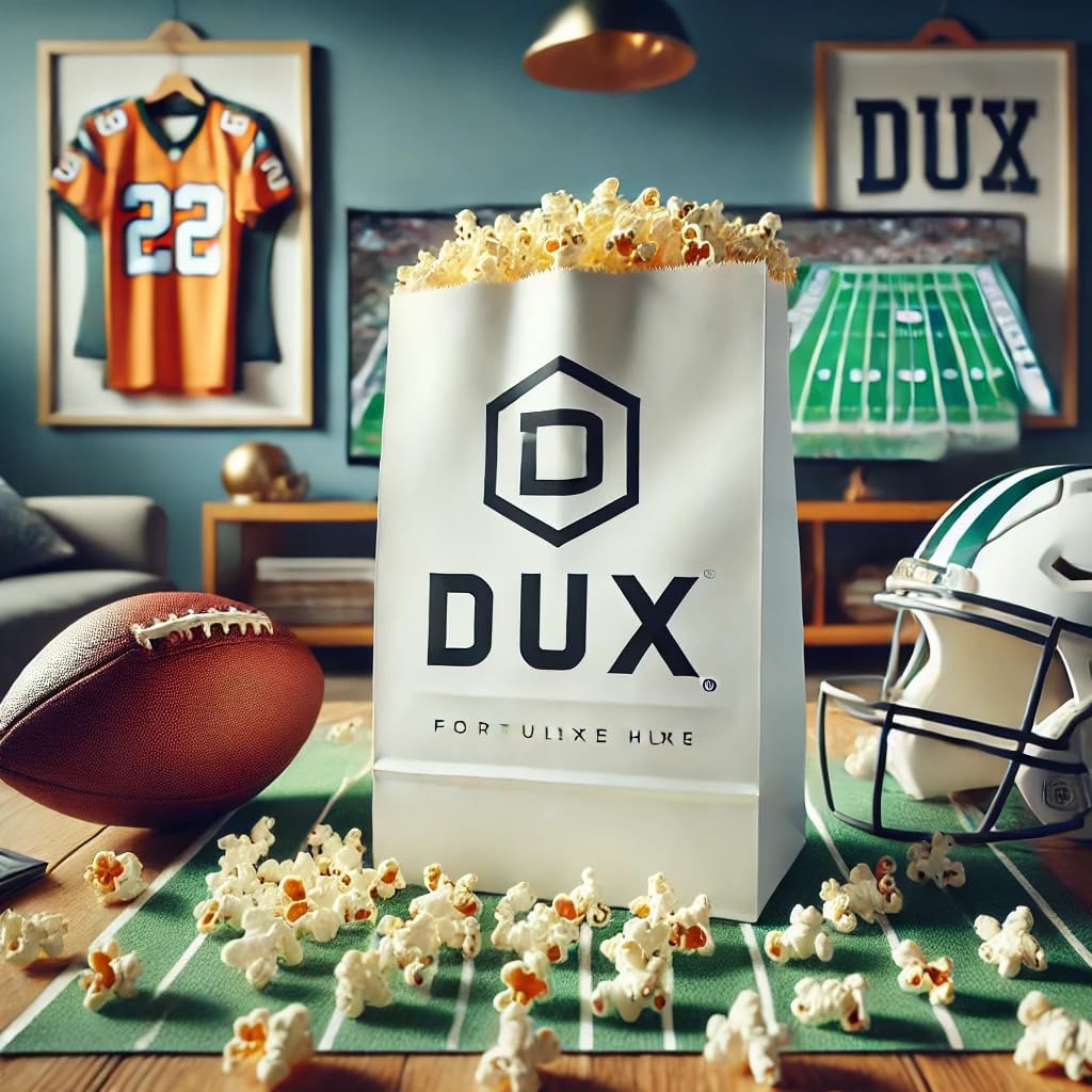 Flexicore Packaging Custom Printed White SOS Popcorn Paper Bags(10 to 1,000 QTY) (White, 6.25"x3.875"x12.5")