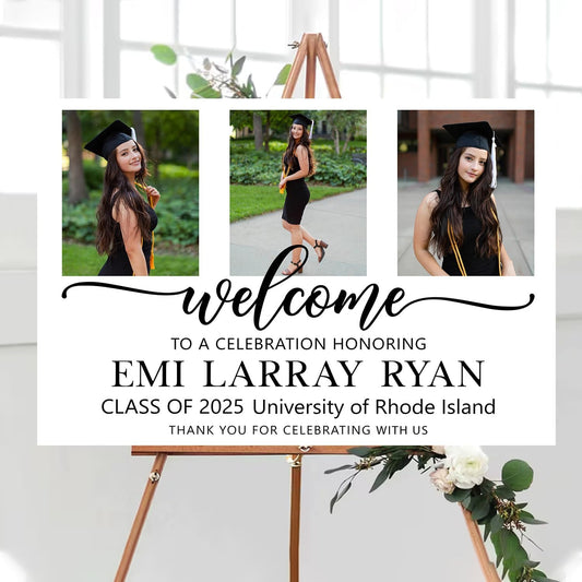 Graduation Party Welcome Sign Custom Photo Grad Party Sign Personalized Graduation Decoration High School Graduation College Graduation Sign, Graduation Party Welcome Sign, University Grad Party Sign