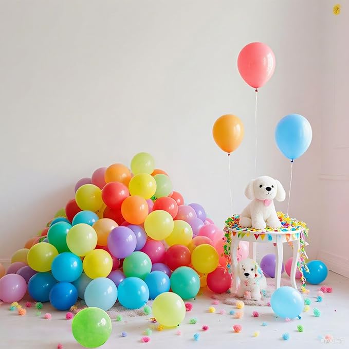 160pcs 5 Inch Balloons Assorted Colors - Small Colorful Ballons Rainbow Balloon Arch Kit for Birthday Party Kindergarten Graduation Fiesta Baby Shower Anniversary Rainbow Party