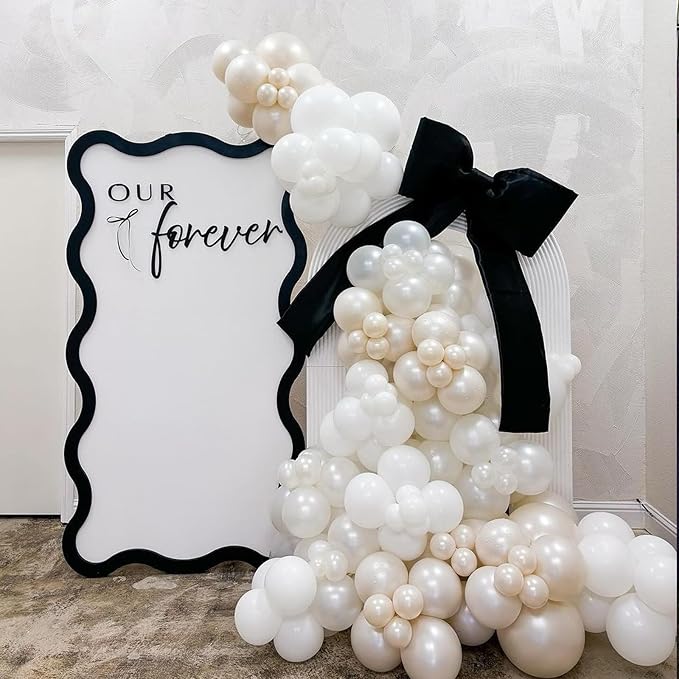 Pearl White Balloons 12 inch, White Latex Balloons 50pcs Party Balloons for Wedding Engagement Bridal Baby Shower Birthday Party Decorations