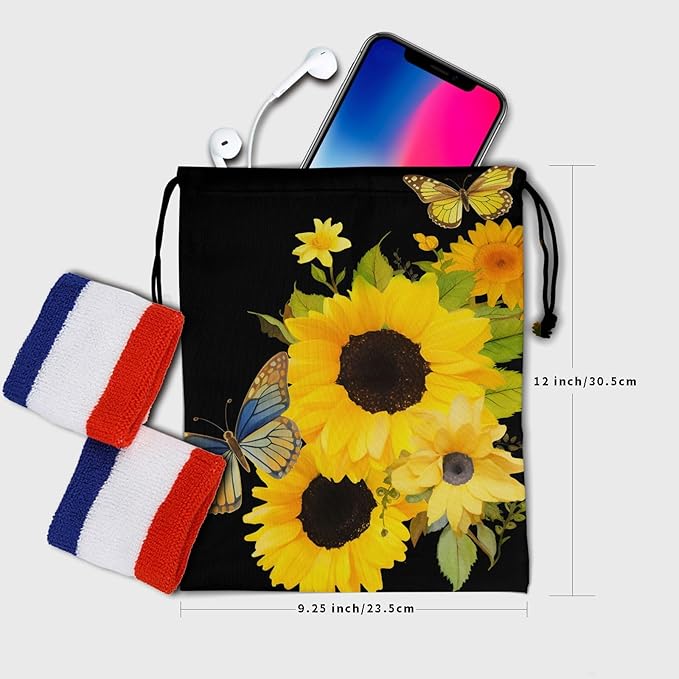 Nerxy Leaf Grip Bags for Gymnastics Tropical Leaves Grip Bag Botanical Drawstring Storage Bags