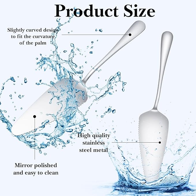 30 Pcs Pie Servers, Stainless Steel Pizza Server Spatula,Cake Pastry Cutter, Professional Pie Server Utensil for Pizza Dessert Cheese Cutting, 9 Inches, Silver
