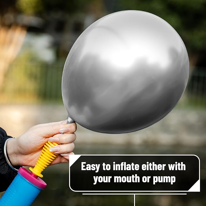 Mr. Pen- Metallic Balloons, 12 Inch, 54 Pack, Metallic Silver Balloons for Birthday Party
