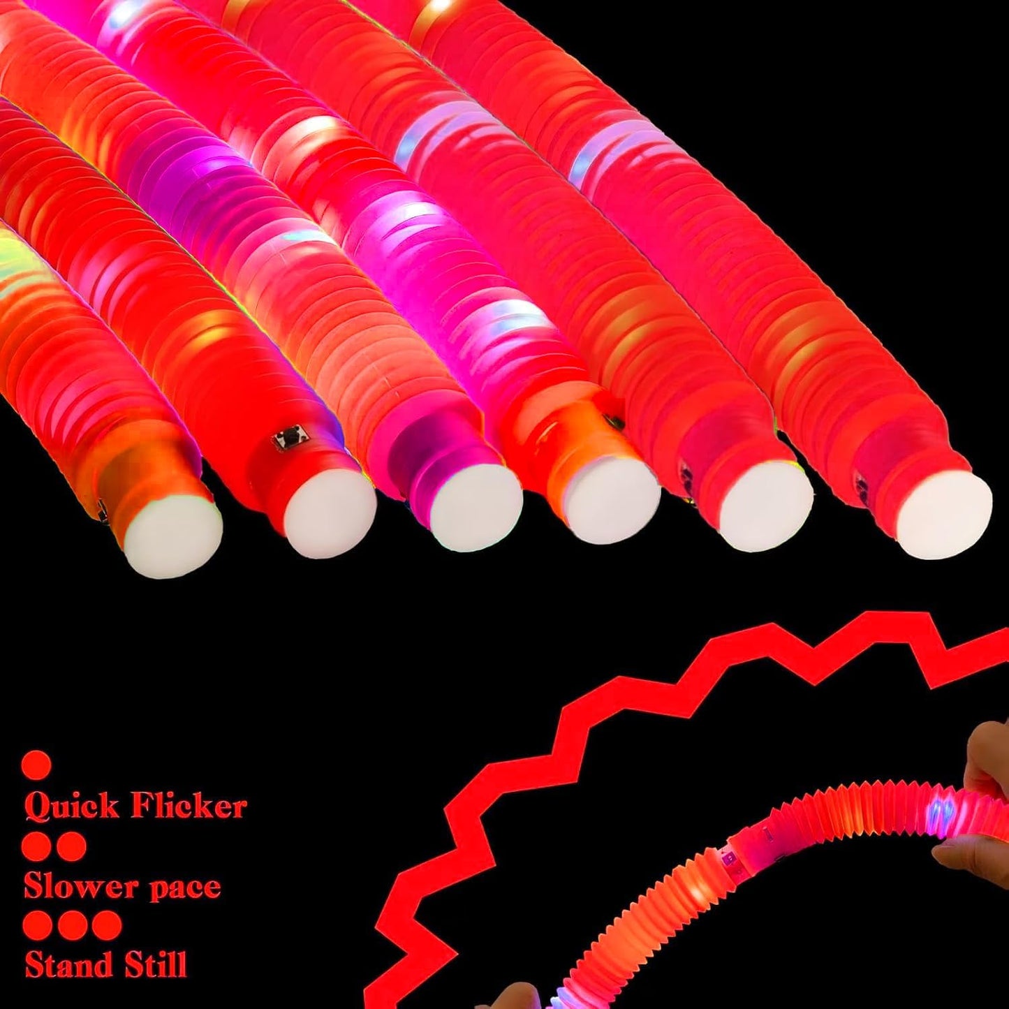 Red 36 Pack Light Up Party Favors Supplies,Bulk Glow Sticks Bracelet,Necklace Accessories for Kids,Birthday Return Gifts Treats,Easter Basket Goodie Bag Stuffer Fillers for Boys Girls