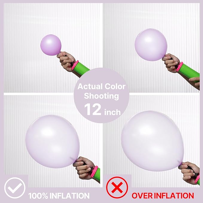 PartyWoo Pearl Lavender Balloons 140pcs Different Sizes Pack of 18 12 10 5 Inch Pearl Light Pastel Purple Lilac Balloon Arch Kit for Bachelorette Fairy Girl Birthday Party Decorations Purple-Z32