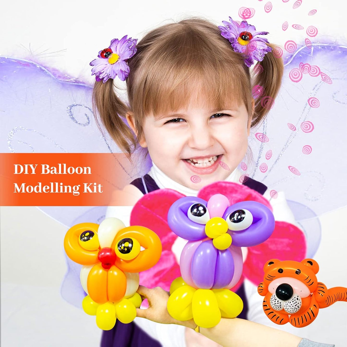 Long Grey 260 Balloons Thickened Latex Twisting Balloons for Magic Balloon Garland Kit Boys Birthday Baby Shower Party Decorations, 100Pcs