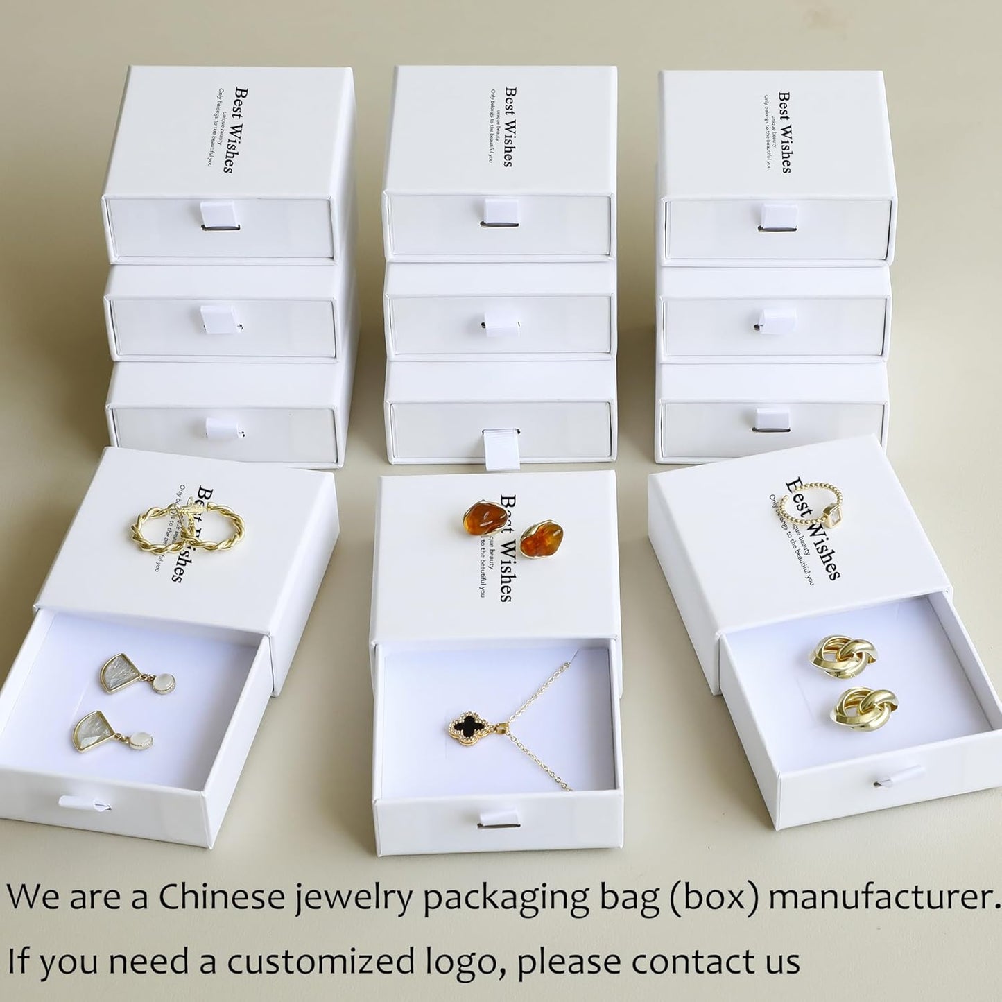 40Pcs White Small Jewelry Boxes 3.54×3.54×1.26in Cardboard Jewelry Gift Boxes Jewelry Packaging for Small Business for Necklace Ring Bracelet Earring Display Box