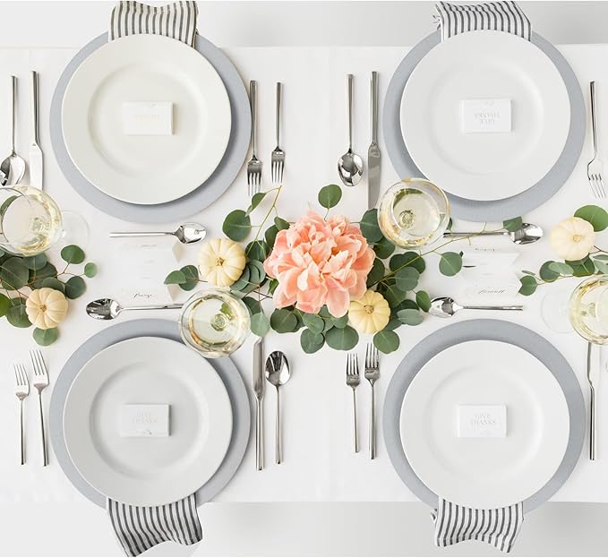 MAONAME Silver Charger Plates Set of 6, 13-Inch Round Plate Chargers for Dinner Plate, Plastic Table Chargers for Wedding Decor, Party