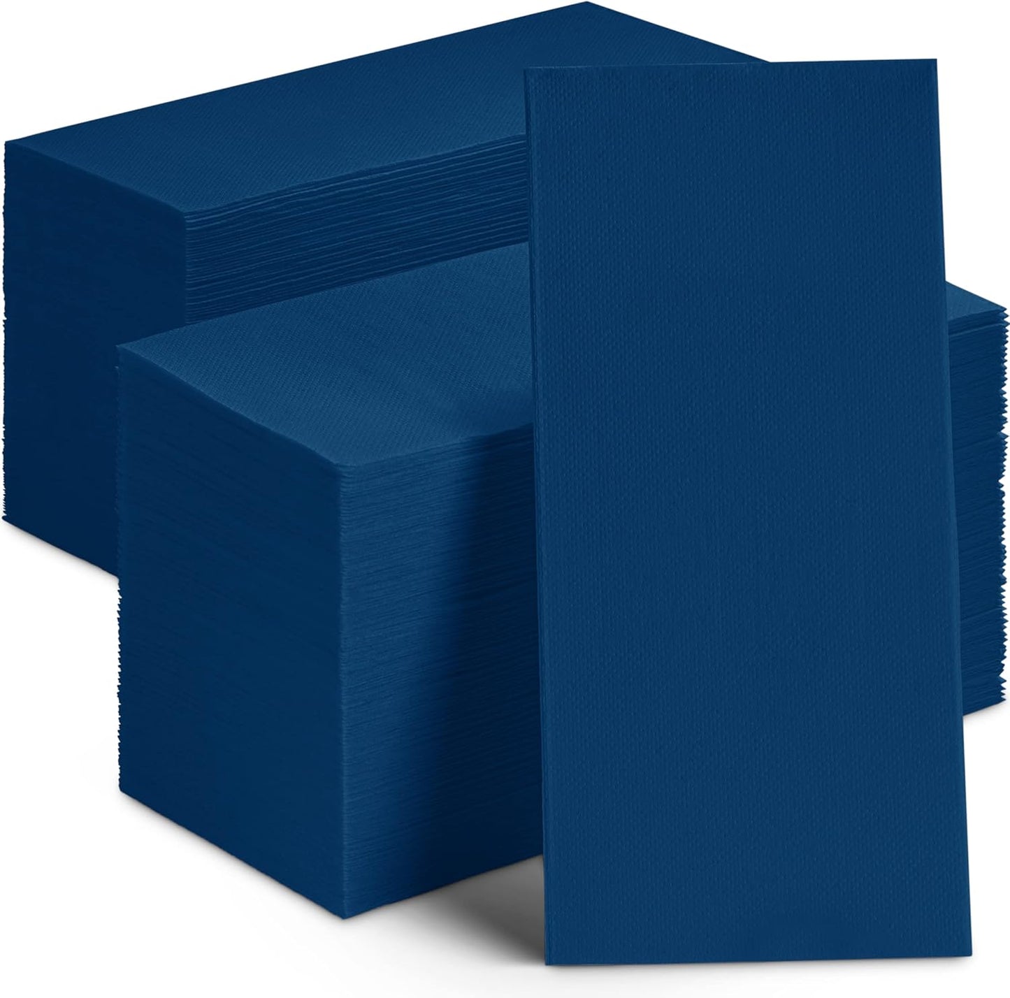 Disposable Dinner Napkins Blue Paper, [1200 Pack] 12" x 17" 2-Ply Quilted Colored Blue Napkins For Wedding, Reception, Party Or Event