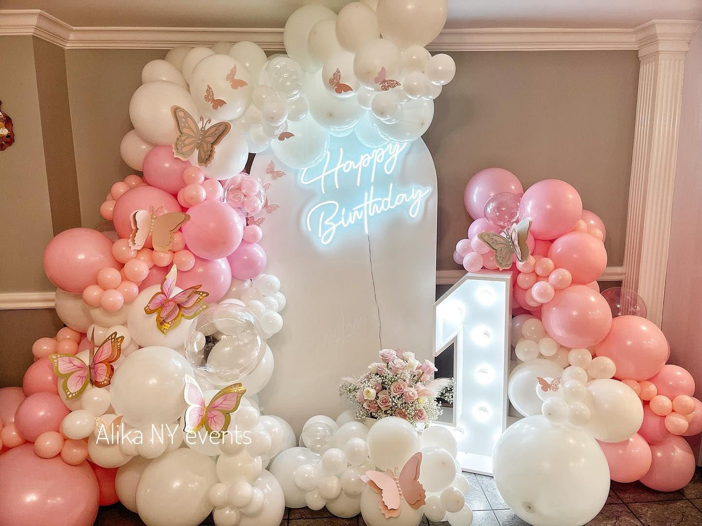 Pink and White Balloon Arch Kit, ADOINBY 140Pcs Macaron Pink Balloon Matte White Balloon 18 12 10 5 Inch Different Size Balloons for Engagement Wedding Birthday Baby Shower Gender Reveal Decorations