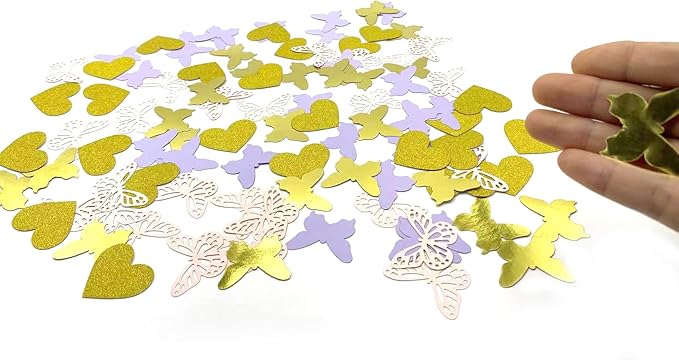 100PCS Butterfly Table Confetti,Butterfly Birthday Decorations for Bridal Shower Baby Shower Wedding Butterfly Party Decor