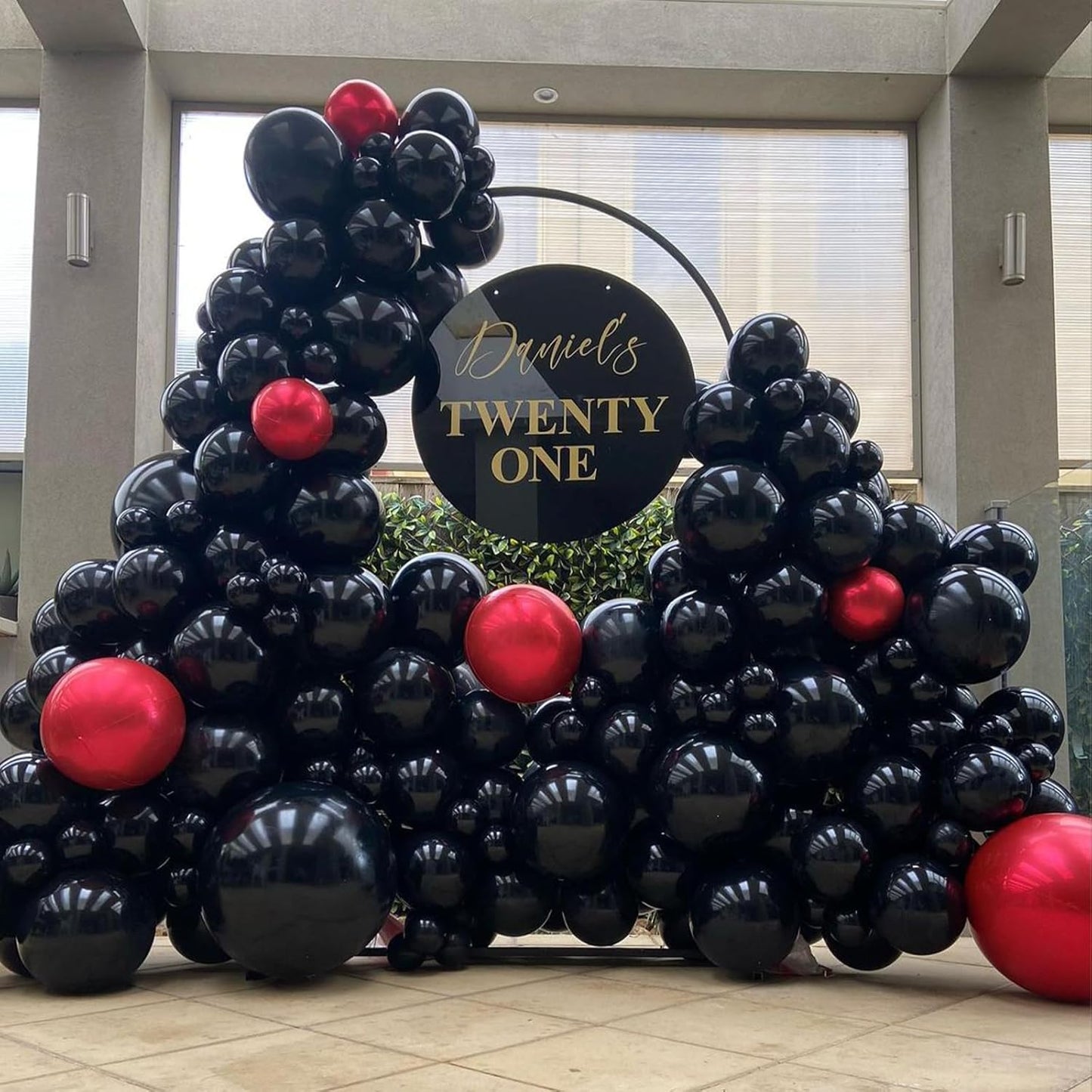 Black Balloons - 12 inch 100pcs Latex - Round Matte Black Birthday Balloon with 2 Ribbons, Helium Balloons for Birthday Party, Halloween,Graduation,Wedding,Anniversary,Baby Shower Decorations