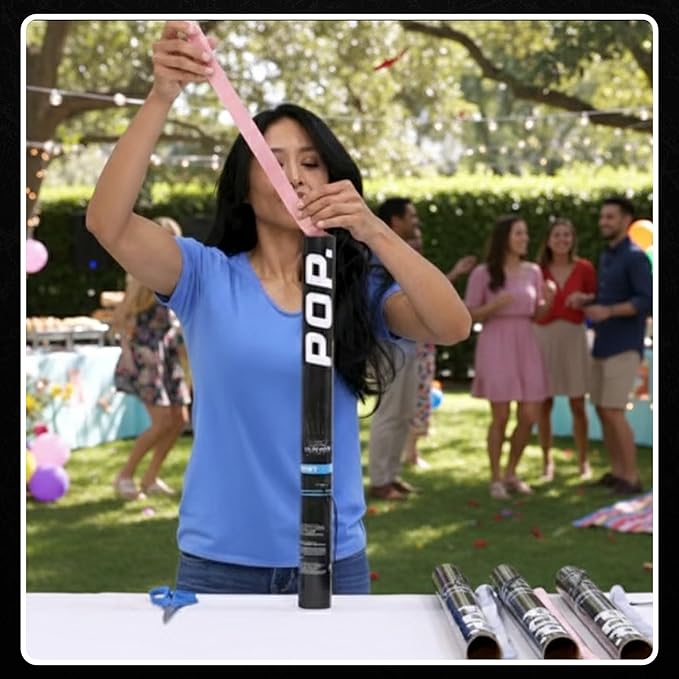 Ultimate Confetti - 32” Electric Empty Barrel Confetti Popper Cannon, Empty Single-Use Barrel for Confetti or Streamers, Shoots 25–35 ft, Requires EC-1 or EC-4 Confetti Machine to Activate