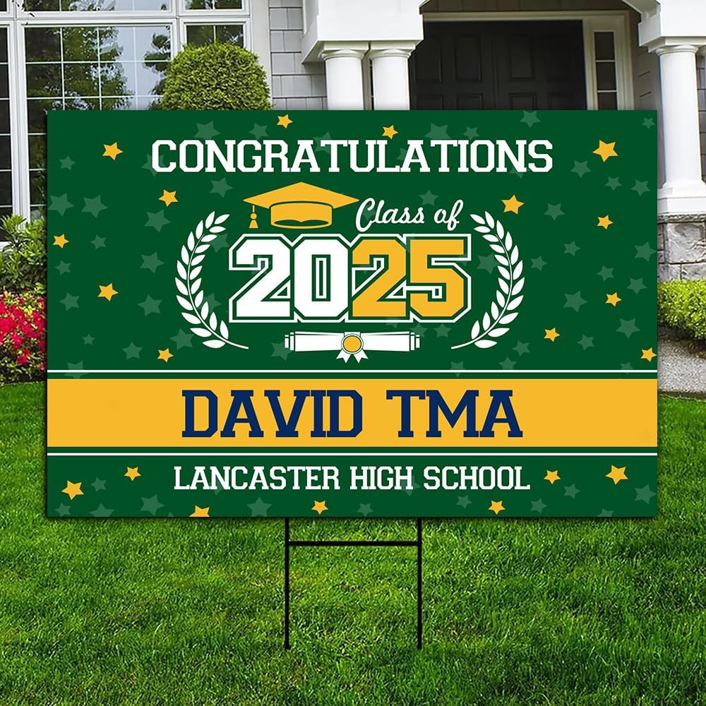 Personalized Graduation Yard Signs, Class of 2025 Sign, Graduation Senior Sign 2025, Graduate Yard Sign, Graduation Decorations Sign, High School Grad, College Graduation Sign #4