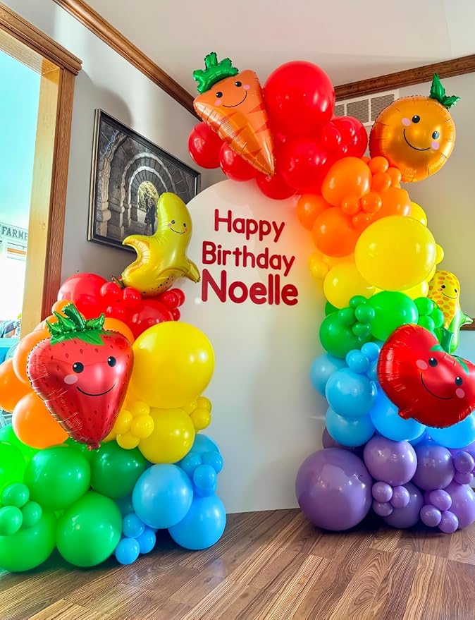 Colorful Rainbow Balloon Arch Garland Kit - 130 Pcs Assorted Color Latex Balloons in Mixed Sizes, for Baby Shower, Birthday, Wedding & Back to School Party Decorations