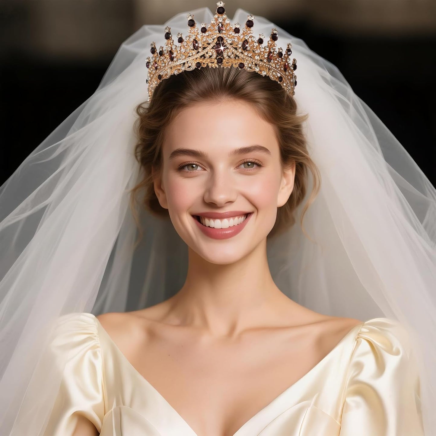 Kamirola Crystal Crowns and Tiaras Headband for Girl or Women Birthday Party Wedding Prom Bridal Halloween Christmas （TR19）