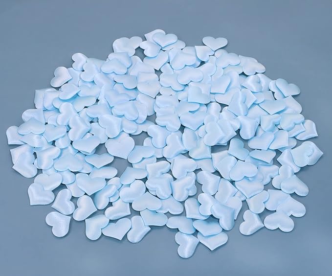 ONLYKXY 200Pcs Sponge Confetti Decor Flower Confetti Heart Shape Petals Confetti Table Wedding Decoration Glitter Confetti for Wedding Party Valentine's Day Scatter Ponge Petal Confetti (Blue)