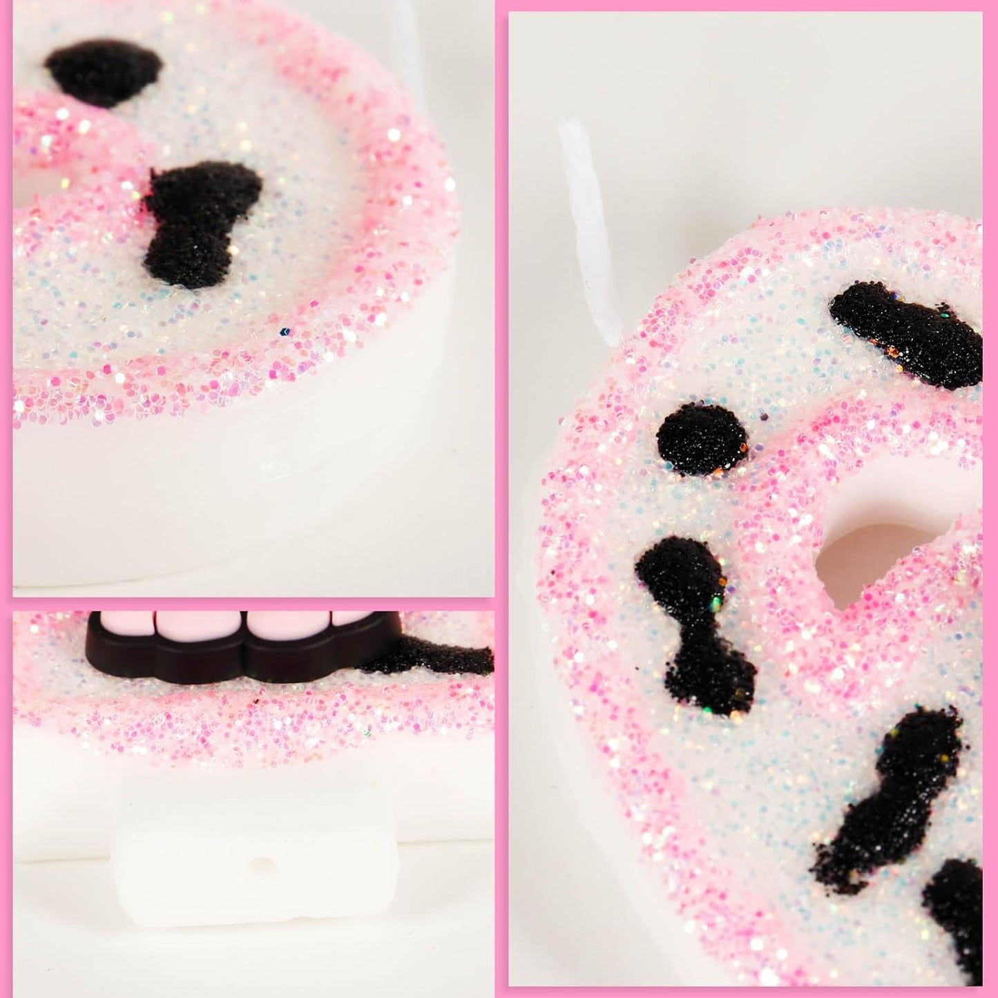 Pink Cow Glitter Birthday Candles Number 9 Birthday Decorations, 9 Year Old Birthday Decorations, Number 9 Candle for Cake, Cowgirl Theme Number Candle for Girls 9th Birthday Party Décor