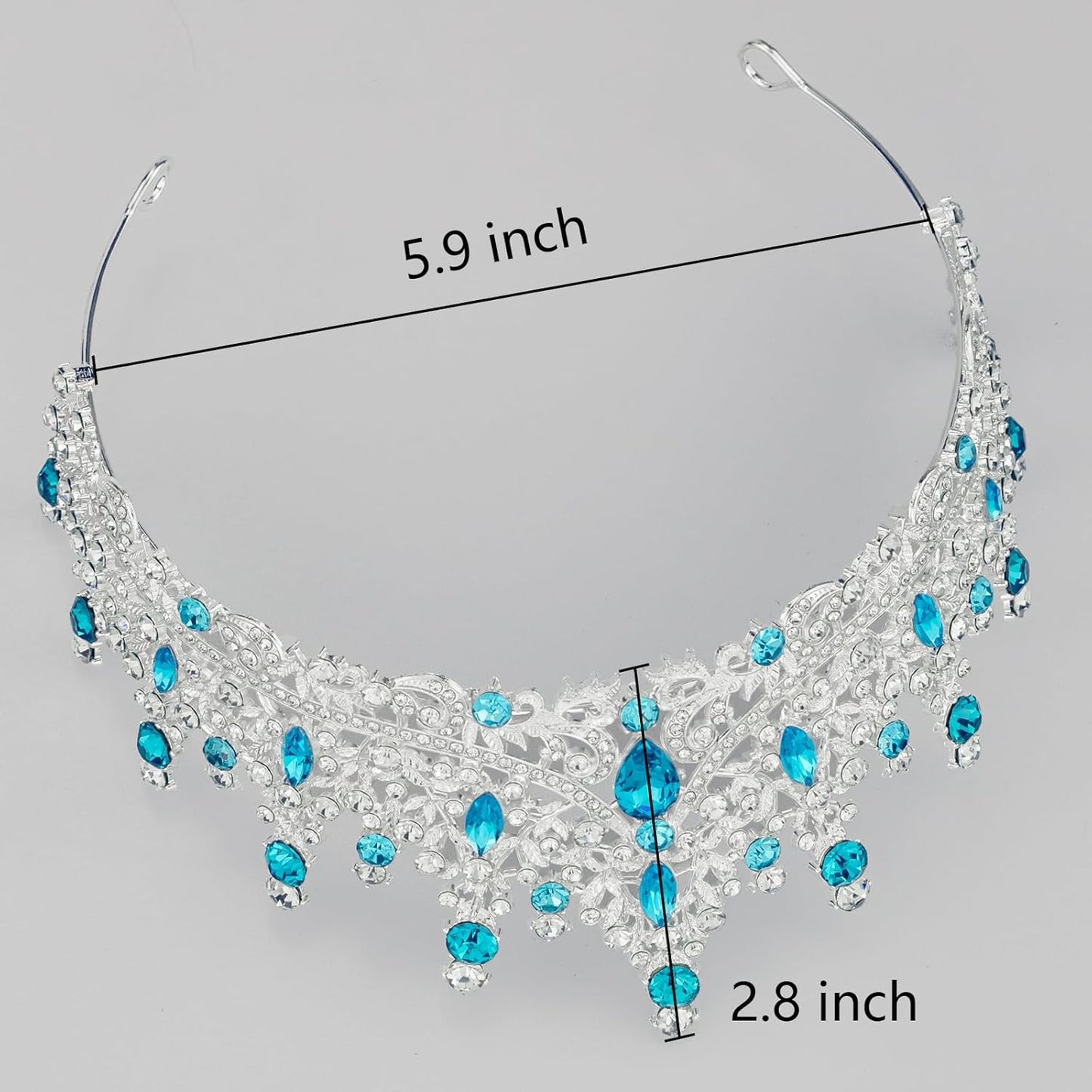 Tiaras and Crowns for Women Crystal Princess Tiaras Rhinestone Queen Crowns For Wedding Bridal Birthday Prom Pageant Party (Tiara 100)