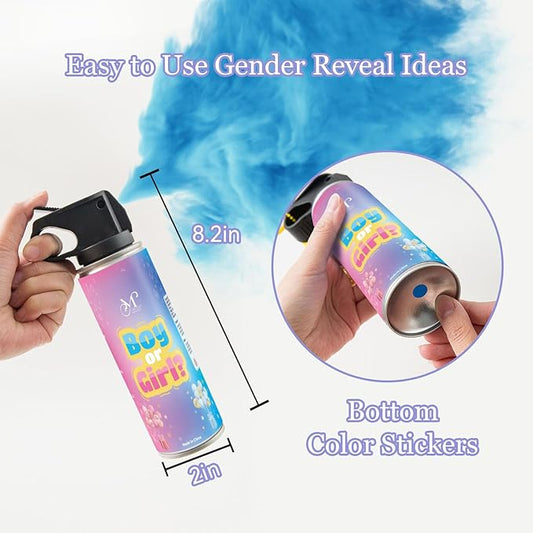 Gender reveal Fire Extinguisher for Boys,100% Biodegradable Blue smoke, Baby Boy Reveal Party Decorations, Ideal for Exciting Gender Reveal(Blue, Four bottles)