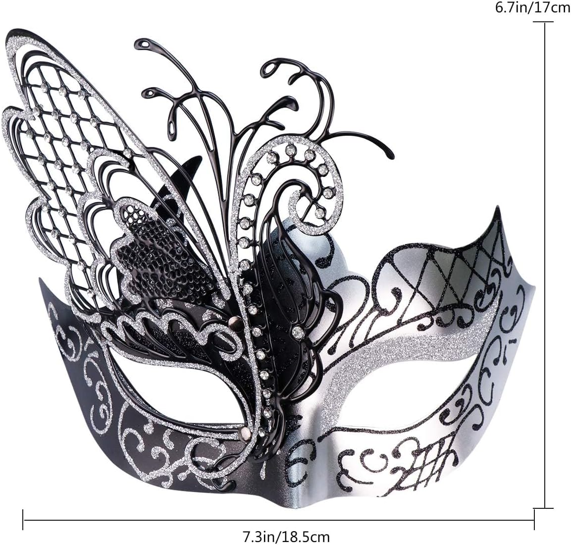 Mysterious Venetian Butterfly Lady Masquerade Halloween Party Mask Evening Prom Ball Mask Bar Costumes Accessory