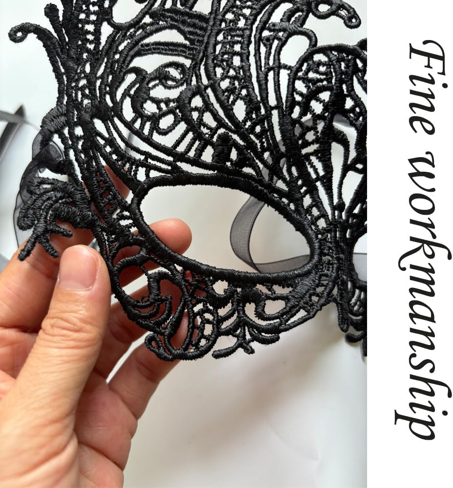 Masquerade Mask for Women- Lace Mardi Gras Masks Women Venetian Party Masquerade Mask Costume Accessories