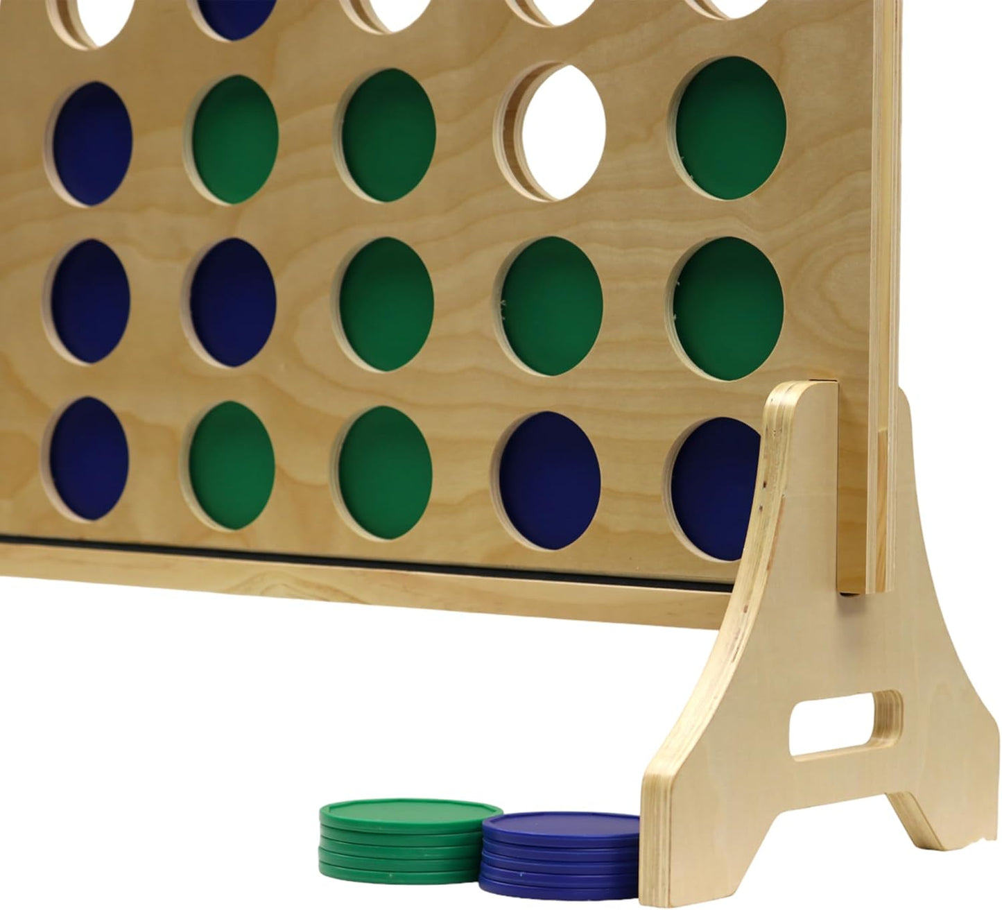 Tailgating Pros Premium Giant Four in a Row with Carrying Case - Jumbo Oversized Outdoor Yard Game - Connect Multiple Pucks in a Row to Win - Many Puck Colors Available!