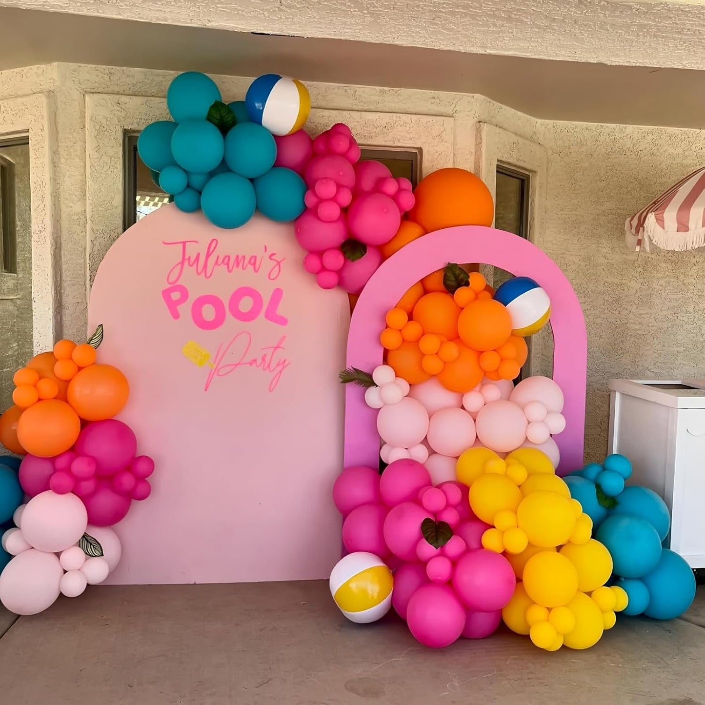 Hot Pink Blue Yellow Orange Balloons Tropical Balloon Hawaiian Party Decorations 12inch for Kids Summer Flamingo Theme Pool Birthday Peacock Blue Pink Yellow Orange Latex Helium Balloon for Arch
