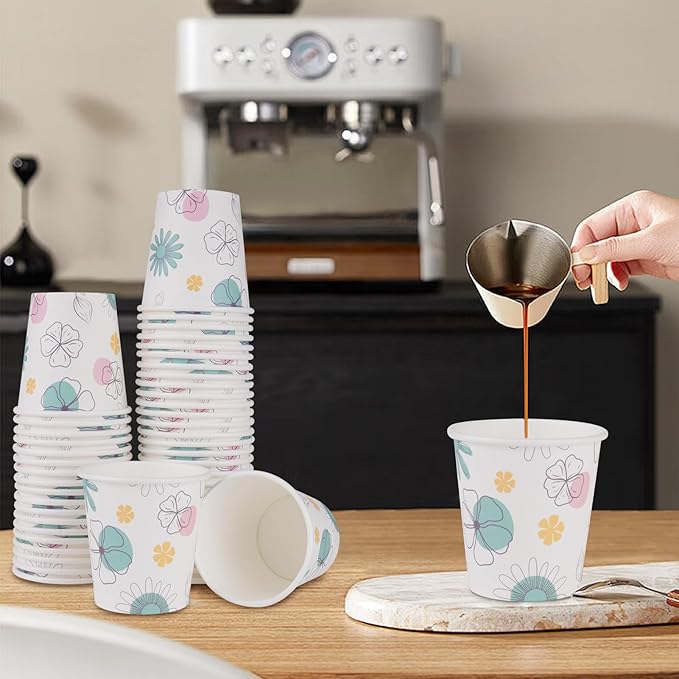 Lamosi 5 oz Paper Disposable Cups 300 Pack, Small Bathroom Mouthwash Drinking Cup for Water, Coffee, Sample, Tasting and Dessert