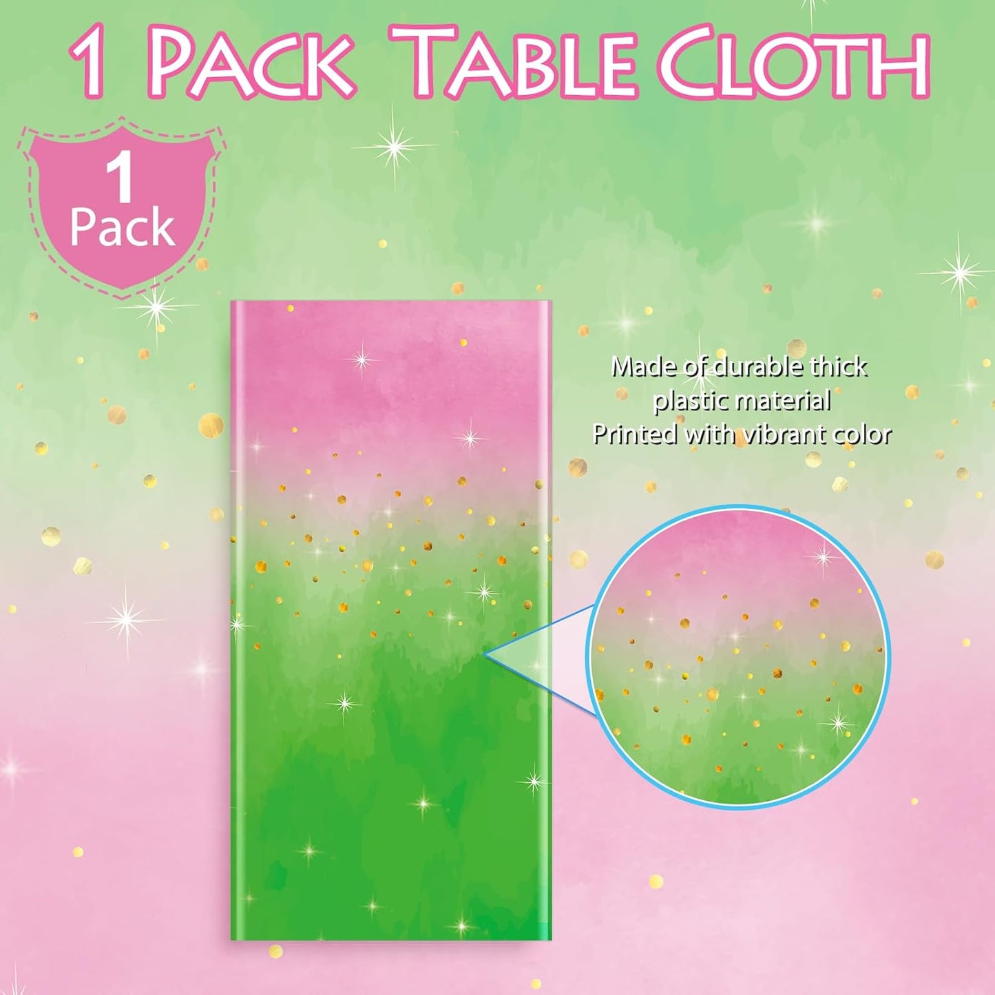 1pcs Witch Party Decorations Tablecloth,Pink and Green Disposable Rectangle Plastic Table Cloth,Witch Theme Table Cover for Kids Baby Shower Wedding Birthday Party Supplies Decors,54 x 108Inch