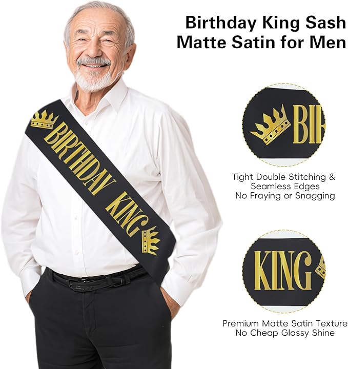 90th Birthday Decorations for Men, Black Gold Back in 1936 Party Supplies Kit with Banner, Backdrop, Sash, Balloons, Cake Topper & Honeycomb Centerpieces, Happy 90 Year Old Birthday Decorations