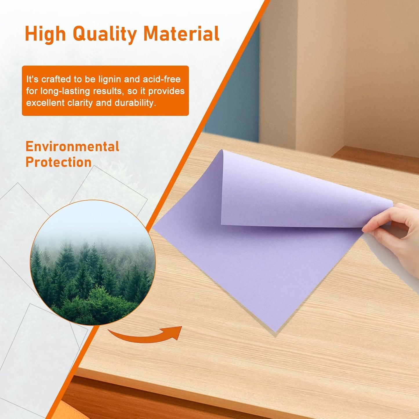 32 Sheets Purple Cardstock 8.5 x 11 Craft Paper, 80lb Heavyweight Card Stock Printer Paper for DIY Cards Making, Invitations, Thank You Cards, Certificates