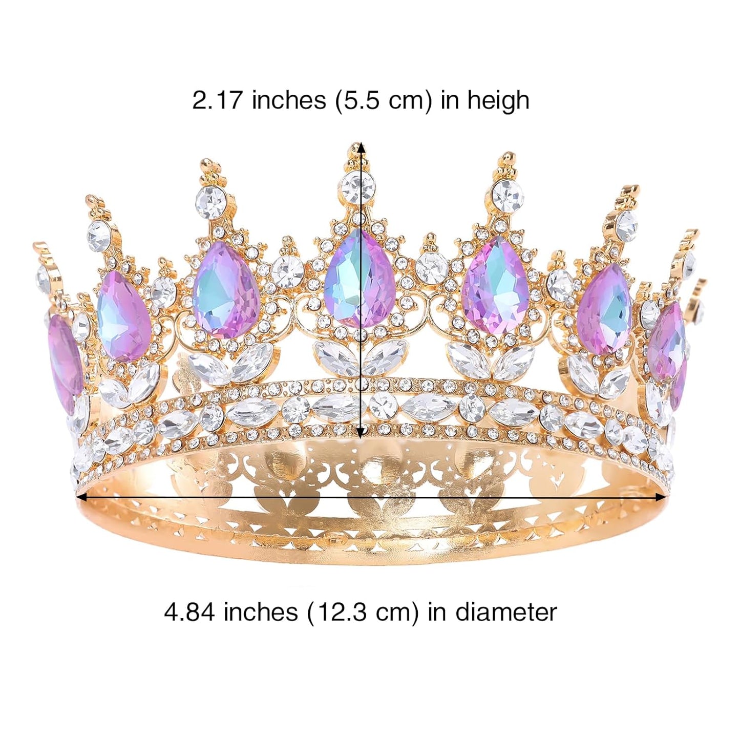 Queen Crown for Women Crystal Tiara for Girl Rhinestone Wedding Headband for Bride Hair Accessories for Costume Birthday Party Prom