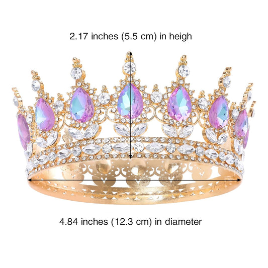 Queen Crown for Women Crystal Tiara for Girl Rhinestone Wedding Headband for Bride Hair Accessories for Costume Birthday Party Prom