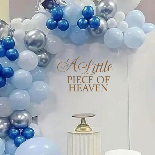A Little Piece of Heaven Baby Shower Party Decal Sign - Heavensent Birthday Wall Decal,Funny Heavenly Birthday Party Decorations Supplies (A Little Piece of Heaven)