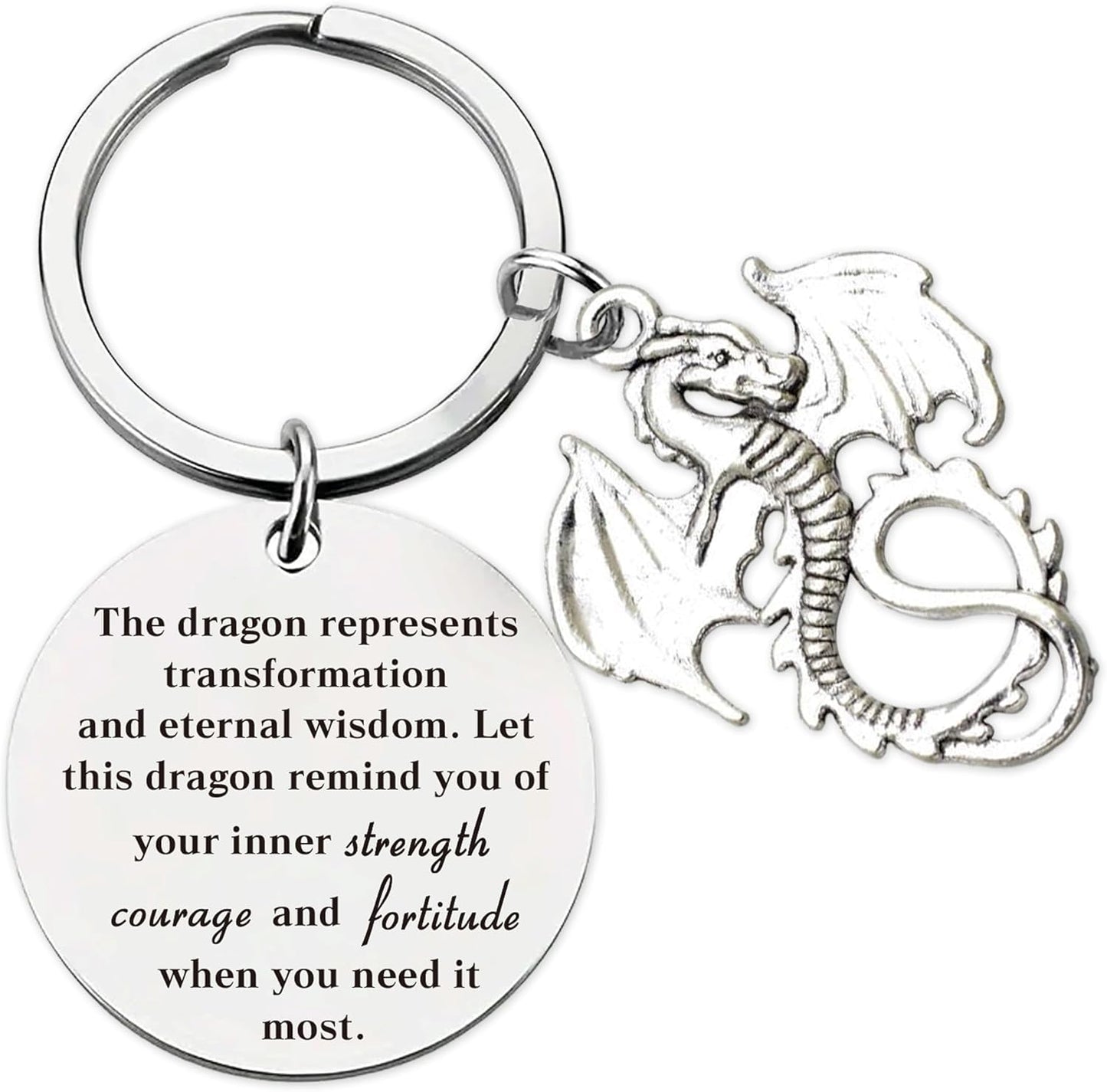 Inspirational Gifts Motivational Keychains - Elephant Dragon Flamingo Encouragement Uplifting Gift for Men Women Christmas