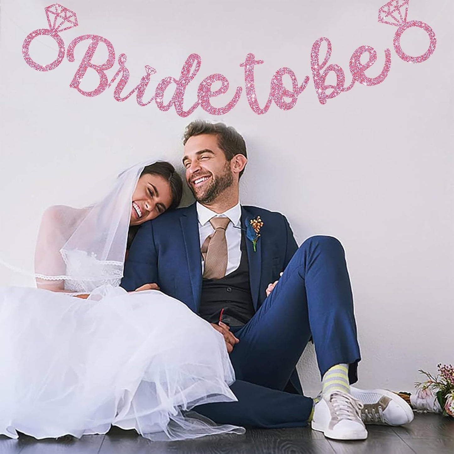 Glitter Pink Bride to Be Banner,Pre-Strung Bridal Shower Sign Garland,Bachelorette Party Decoration Wedding Shower Party Supplies(No DIY)