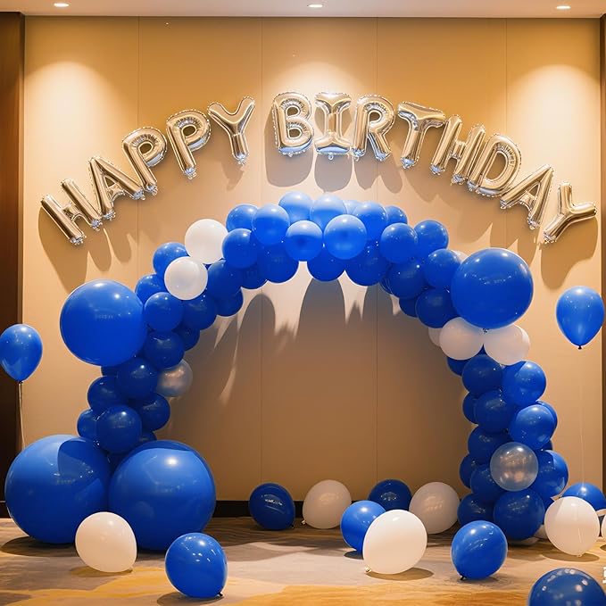 Royal Blue Balloons 100pcs Matte Latex Party Balloons Blue Party Decorations for 4th of July, Memorial Day, Patriotic Party, Baseball, Graduation, Birthday, Anniversary, Nautical, Frozen Themed Party