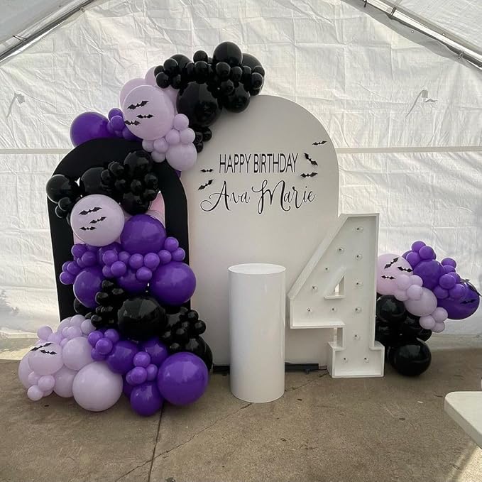 KBZVNAF Dark Purple Latex Party Balloons - 50 Pack 12 inch Helium Matte Purple Balloons for Birthday Wedding Baby Shower Halloween Party Decorations