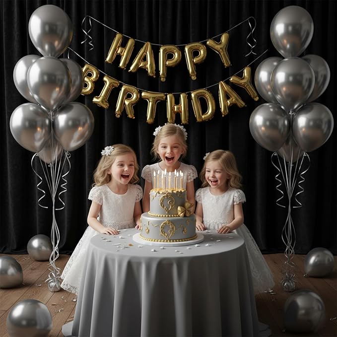 Patimate Metallic Silver Balloons 100 Pack 12 Inch Silver Chrome Latex Balloons for Birthday Wedding Anniversary Engagement Graduation Baby Shower Bridal Shower Retirement Party Decorations