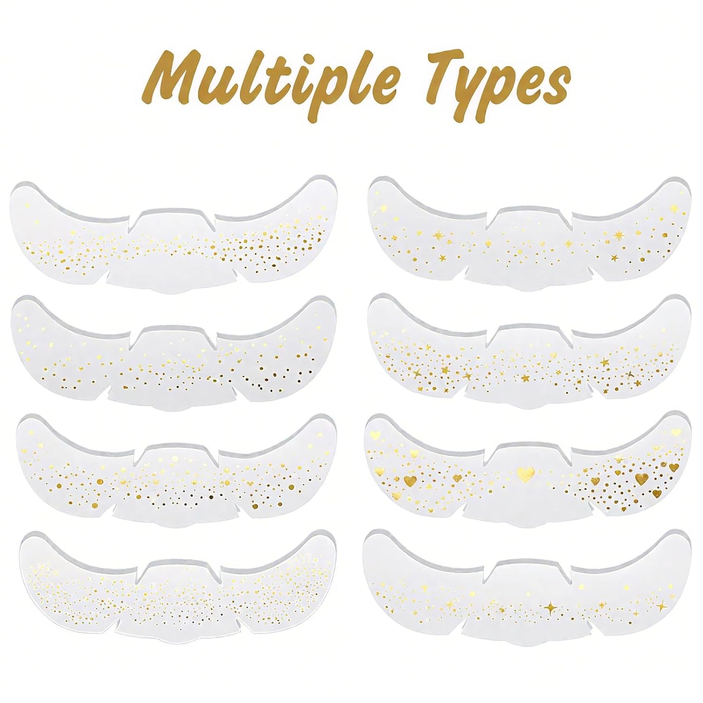 Face Glitter Freckles Tattoos Fake Freckles, 8pcs Gold Fake Tattoo Temporary Tattoos for Kids Adult, Sparkle Face Jewels Freckle Tattoo Sparkles Festival Makeup Stickers Accessories for Women