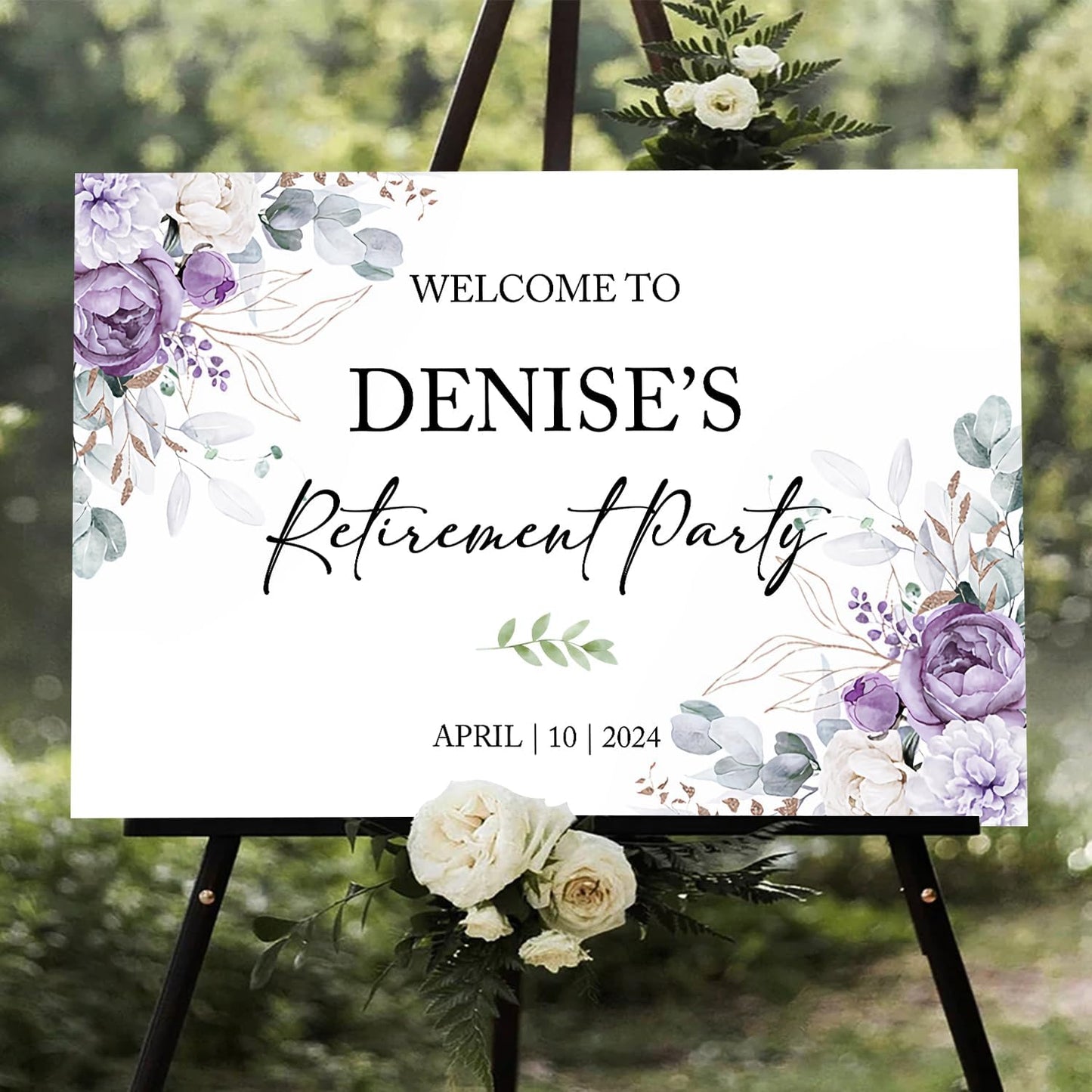 Retirement Party Sign, Retirement Welcome Sign, Retirement Celebration Party Welcome Sign, Retirement Decor, Purple Retirement Decor, Personalized Retirement Celebration Welcome Sign