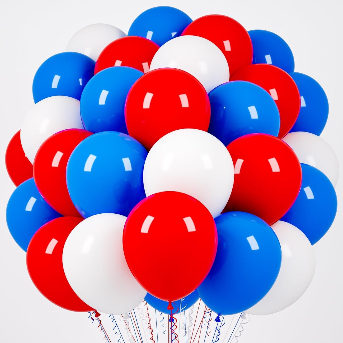Red White Blue Balloons, 66pack 12inch Macaron Latex Party Balloons for Birthday Graduation 4th of July Independence Day Anniversary New Year Holiday Party Decorations