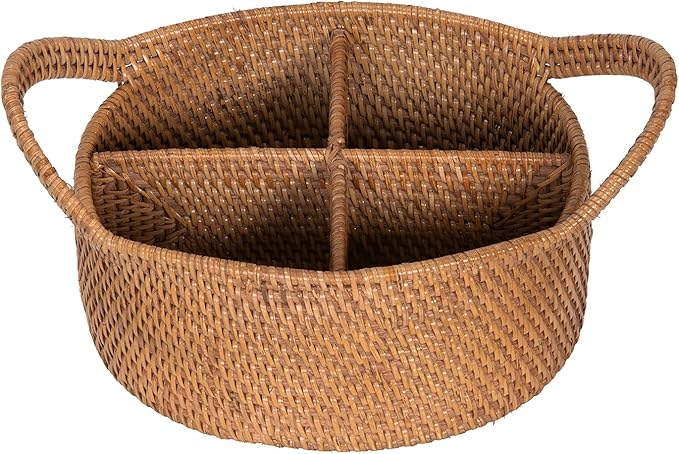 Kouboo 1020004 Laguna Utensil Caddy Utensil & Bottle Basket, Honey Brown