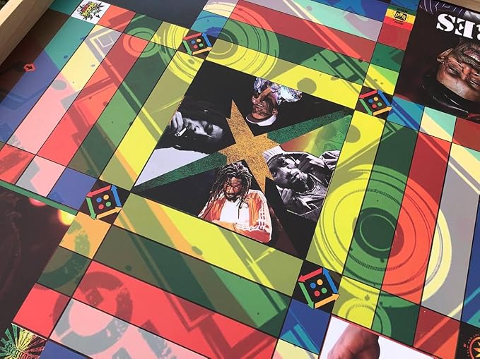 Jamaican Ludo Reggae Legends Edition – 24x24 Oversized Board Game | Unique Family Game for Adults & Friends | Gift for Dad, Mom, or Grandparents | Perfect for Family Game Night & Outdoor Events