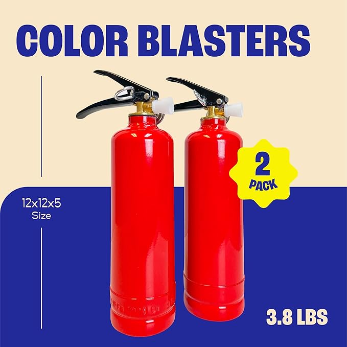 Chameleon Colors Color Blasters, Gender Reveal Fire Extinguisher, Gender Reveal Smoke Bombs, Powder Cannon, Smoke Blaster, War and Holi Color Blaster, 2 Navy Blasters
