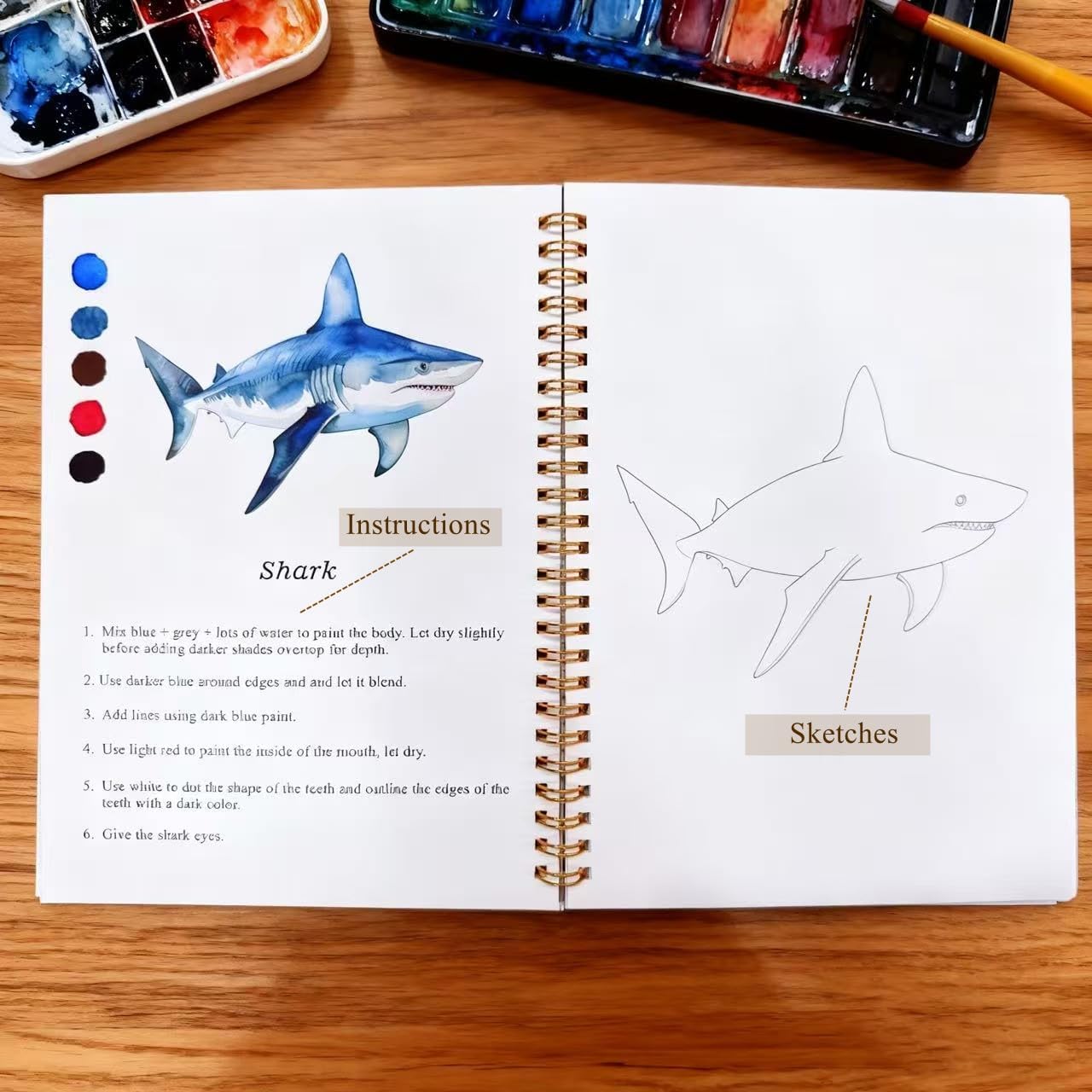 Watercolor Workbooks Coloring Book Easy Nature Scenes Beginner Friendly Watercolor Painting Set Art Crafts Painting Kit for Creative Exploration Gift for Adults Teens (The Fall, Without Palette)