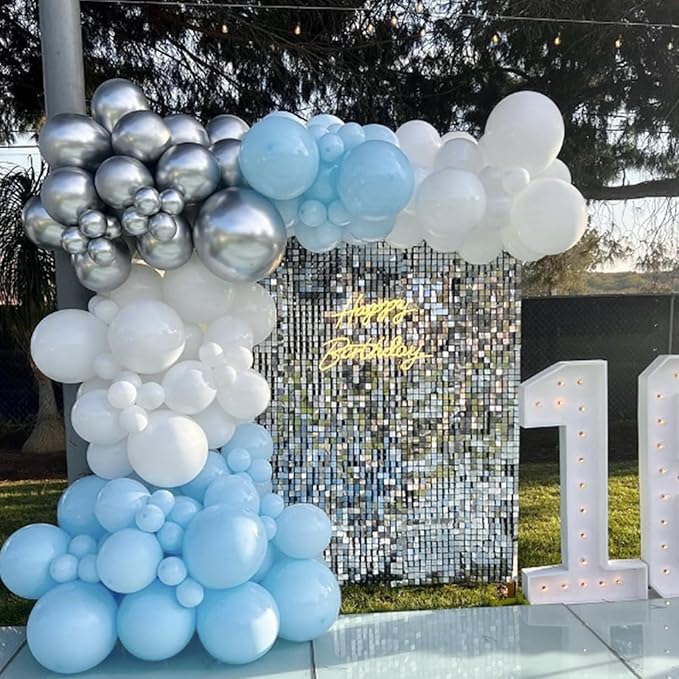 Light Blue Balloons 12 inch, Pastel Blue Latex Balloon 50pcs Party Balloons for Graduation Baby Shower Gender Reveal Wedding Birthday Party Decorations