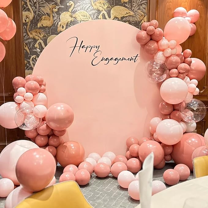 90pack Retro Pink Balloons Different Size 18/12/10/5 Inch Pink Balloon Garland Arch Kit for Graduation, Wedding, Birthday, Princess Theme Party, Baby Shower, Anniversary Party Decorations